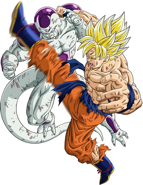 DBKAI - Super Saiyan Goku vs Frieza Render by xSaiyan | Goku vs frieza ...