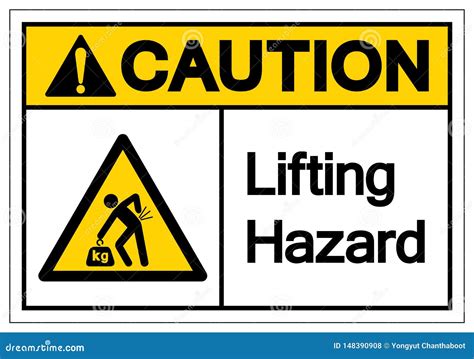 Lifting Hazard,May Result In Injury, See Safety Manual For Lifting ...