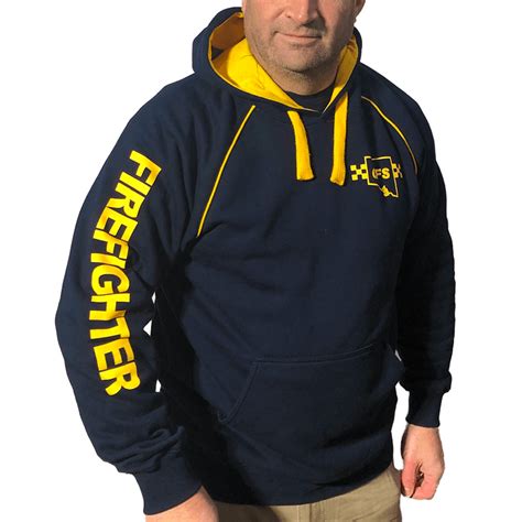 CFS Navy & Gold Hoodie with FIREFIGHTER Printed on Arm available on ...