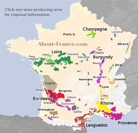 Wine Regions Of France Map – Map Vector