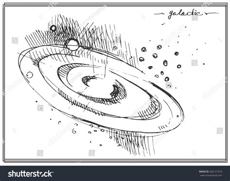 Sketch Spiral Galaxy Milky Way: vector de stock (libre de regalías ...