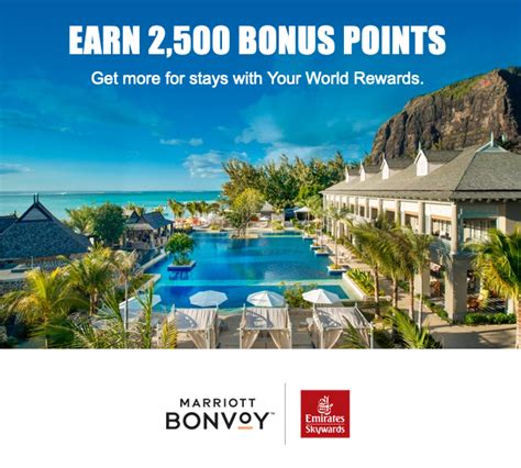 Marriott Bonvoy Your World Rewards offer - 2,500 Bonus Points on next ...