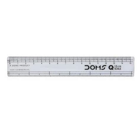 Plastic Doms Q 15 Cm Scale Ruler, For Measuring The Length at Rs 3.60 ...