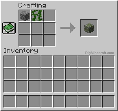 How to make a Mossy Cobblestone in Minecraft