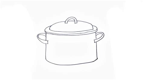 Sketch Cooking Pot Drawing - Depp My Fav