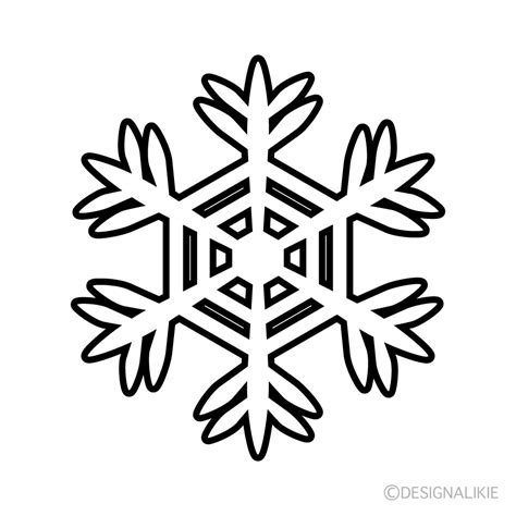 Black And White Snowflake Clipart