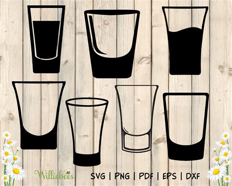 Shot Glasses SVG Bundle Alcoholic Drink Drinking Party - Etsy