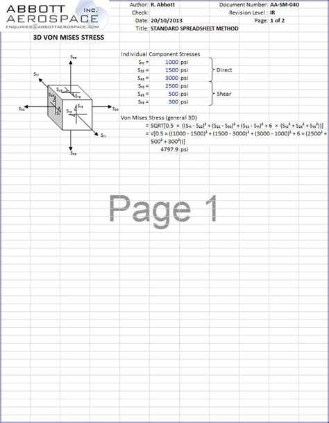 AA-SM-040 Stress Analysis – 3D Von Mises Stress