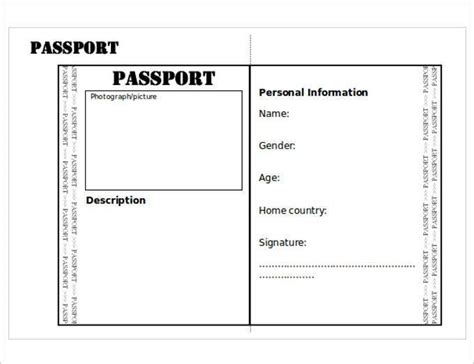 A variety of editable-passport-printable-templates | Passport template ...