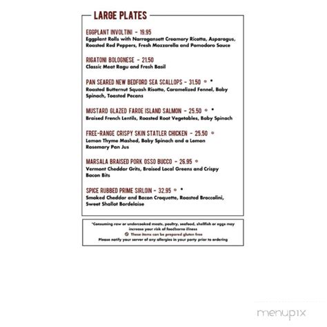 Menu of The Revival Craft Kitchen and Bar in Warren, RI 02885