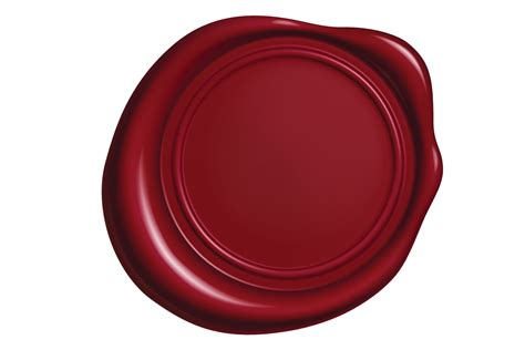 Red wax seal isolated on a transparent background 21916528 PNG