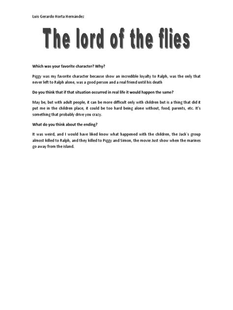 The Lord of The Flies | PDF