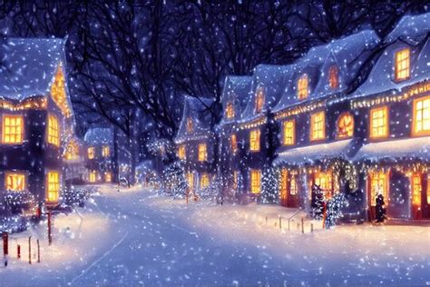 Snow Falling At Night Christmas