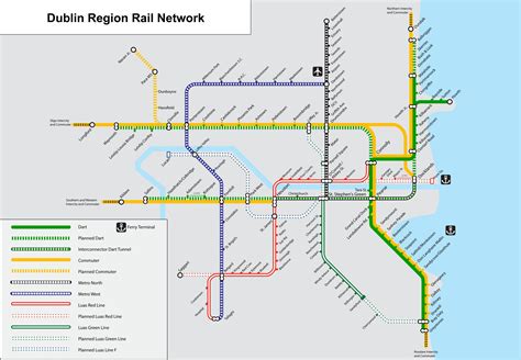 DART Dublin map - Map of DART line Dublin (Ireland)