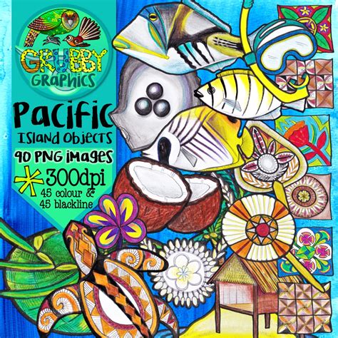 Pacific Island Objects & Artefacts Clip Art