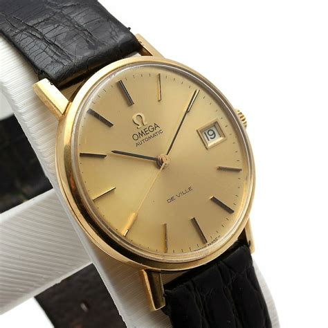 Vintage Omega De Ville Solid 18K gold automatic cal. 1012 with box