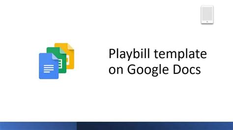 Playbill Template On Google Docs - Google Docs Tips | Google Drive Tips