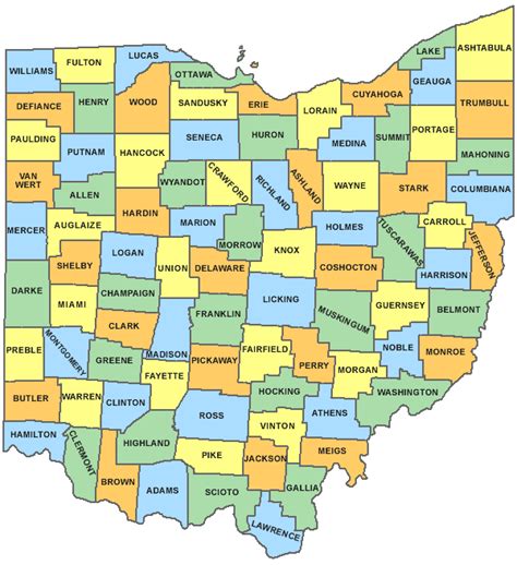 Ohio County Map Printable