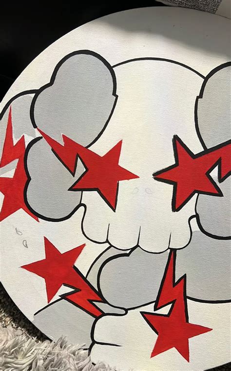 Kaws and Bape painting | Mini canvas art, Diy canvas art painting, Bape art