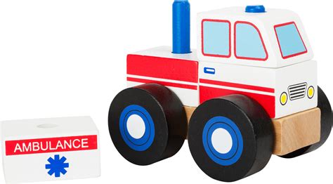 Wooden Toy - Construction Ambulance | Poppy Dog Gifts