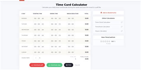 Time Card Calculator - Product Information, Latest Updates, and Reviews ...
