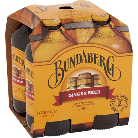 Bundaberg Ginger Beer 375ml X4 Pack | Woolworths