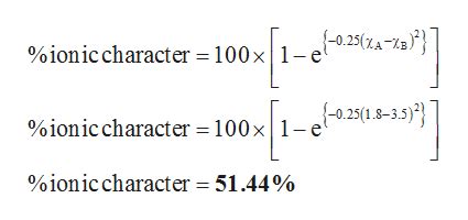 Answered: The percent ionic character of a bond… | bartleby