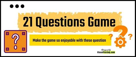 21 Questions Game: Make the game so enjoyable with these questions ...