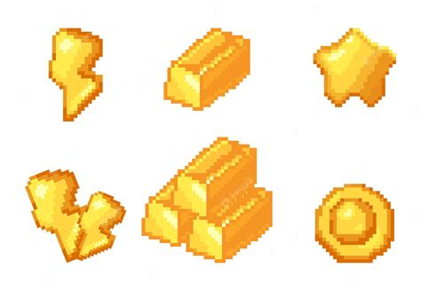 Minecraft Gold Ingot Pixel Art