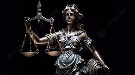 Female Statue Of Law And Justice Holding Scales Of Justice Background ...