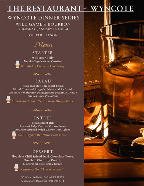 The Restaurant at Wyncote, introduces The Dinner Series, a new dinner ...