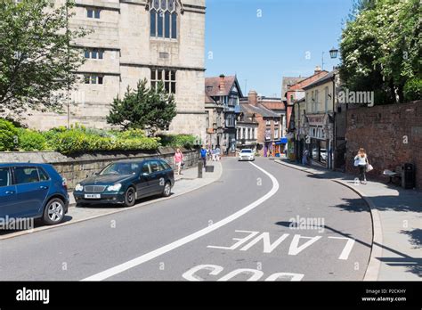 Shrewsbury Library on Castle Gates, Shrewsbury, Shropshire Stock Photo ...