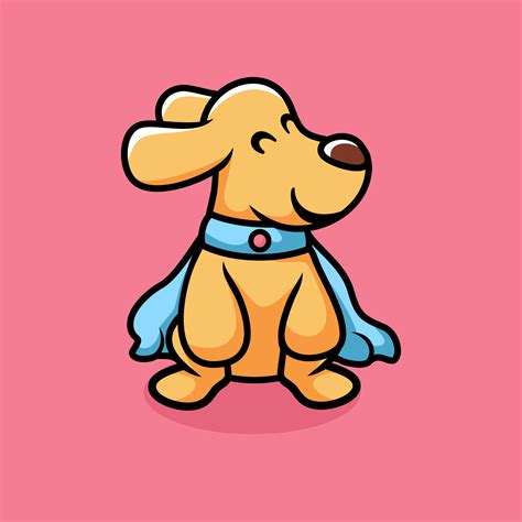 Cute superhero dog cartoon icon illustration 12736316 Vector Art at ...