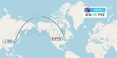 KE73 Flight Status Korean Air: Seoul to Toronto (KAL73)