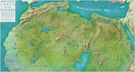 The Saharan Mega-Lakes during the Holocene Wet Phase - Vivid Maps