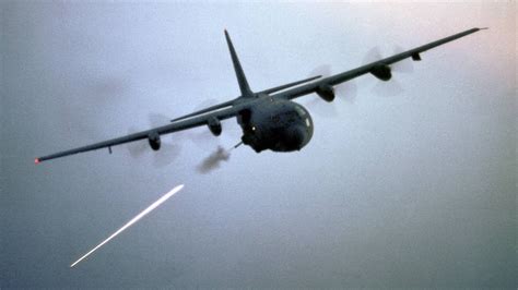 AC-130 Gunship in Action - Firing All Its Cannons • Exercise Emerald ...