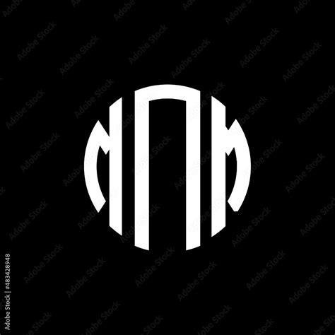 MNM letter logo design. MNM modern letter logo with black background ...