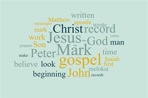 The Gospel of Mark - ScriptureScribe Christadelphian Audio Talks