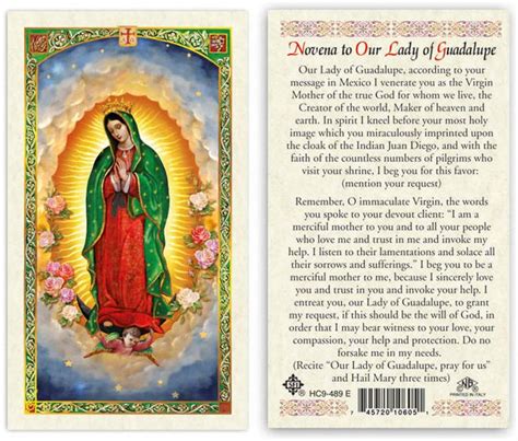 25 Laminated Prayer Cards "Novena to Our Lady of Guadalupe " — REMEDYVINE