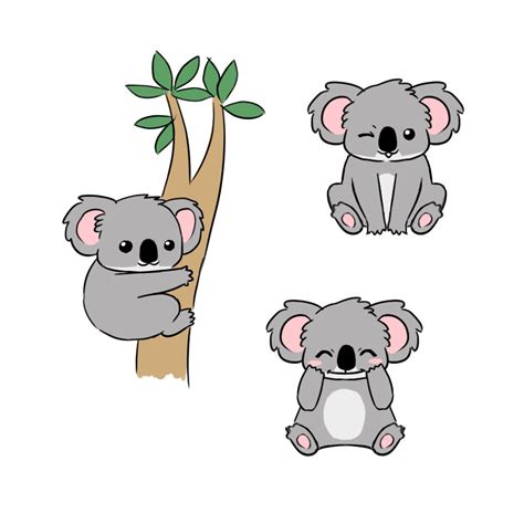 Cute Simple Koala Drawing ~ Koala Clipart Easy, Koala Easy Transparent ...