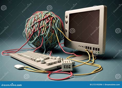 Old Broken Computer. AI Generated Stock Illustration - Illustration of ...