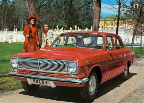 60's Volga car ad from Soviet Union. "In Soviet Russia, car drives you ...