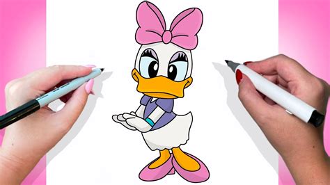 How To Draw Daisy Duck | Tutorial Easy - YouTube