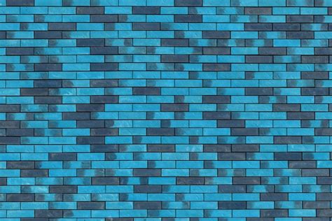 Premium Photo | Vintage blue brick wall construction pattern background