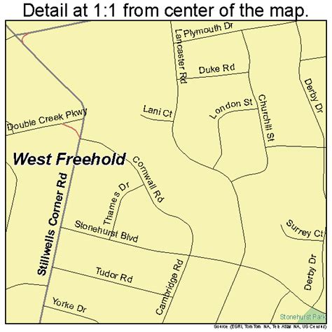 West Freehold New Jersey Street Map 3479100