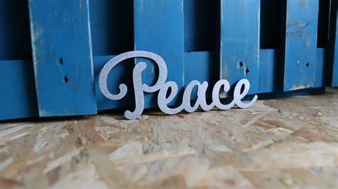 Peace Metal Sign Peace Word Sign Metal Wall Art Steel Wall | Etsy