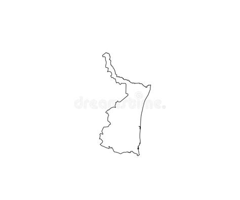 Tamaulipas Outline Map Mexico State Outline Stock Vector - Illustration ...