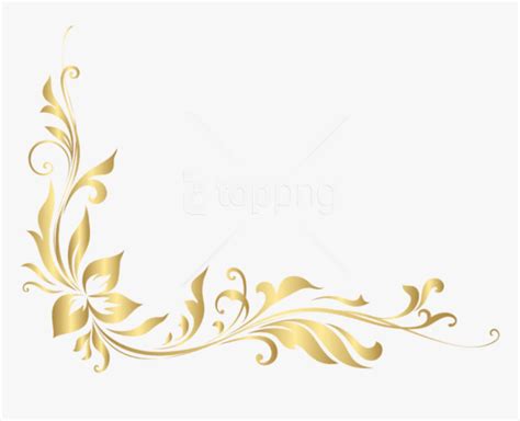 Flower Border Png, Leaf Border, Gold Border, Floral Border, Floral Logo ...