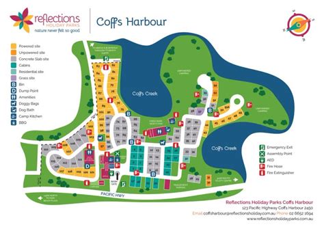 Coffs Harbour Holiday Park Map - Reflections Holiday Park