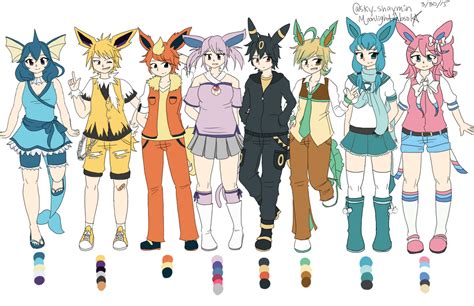 Pokemon Eevee Evolutions Humans Princess